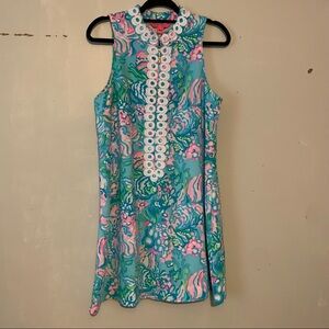 Lily Pulitzer Jane Shift Dress in Blue Ibiza Aqua La Vista